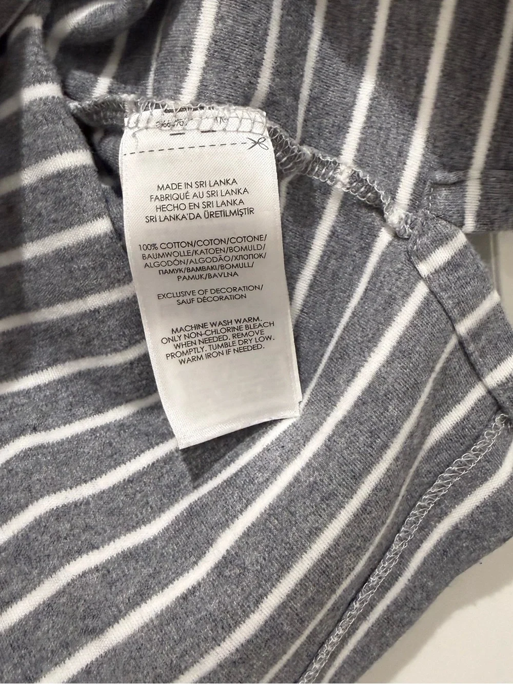Polo Ralph Lauren Gray Stripped Polo Shirt Size Large